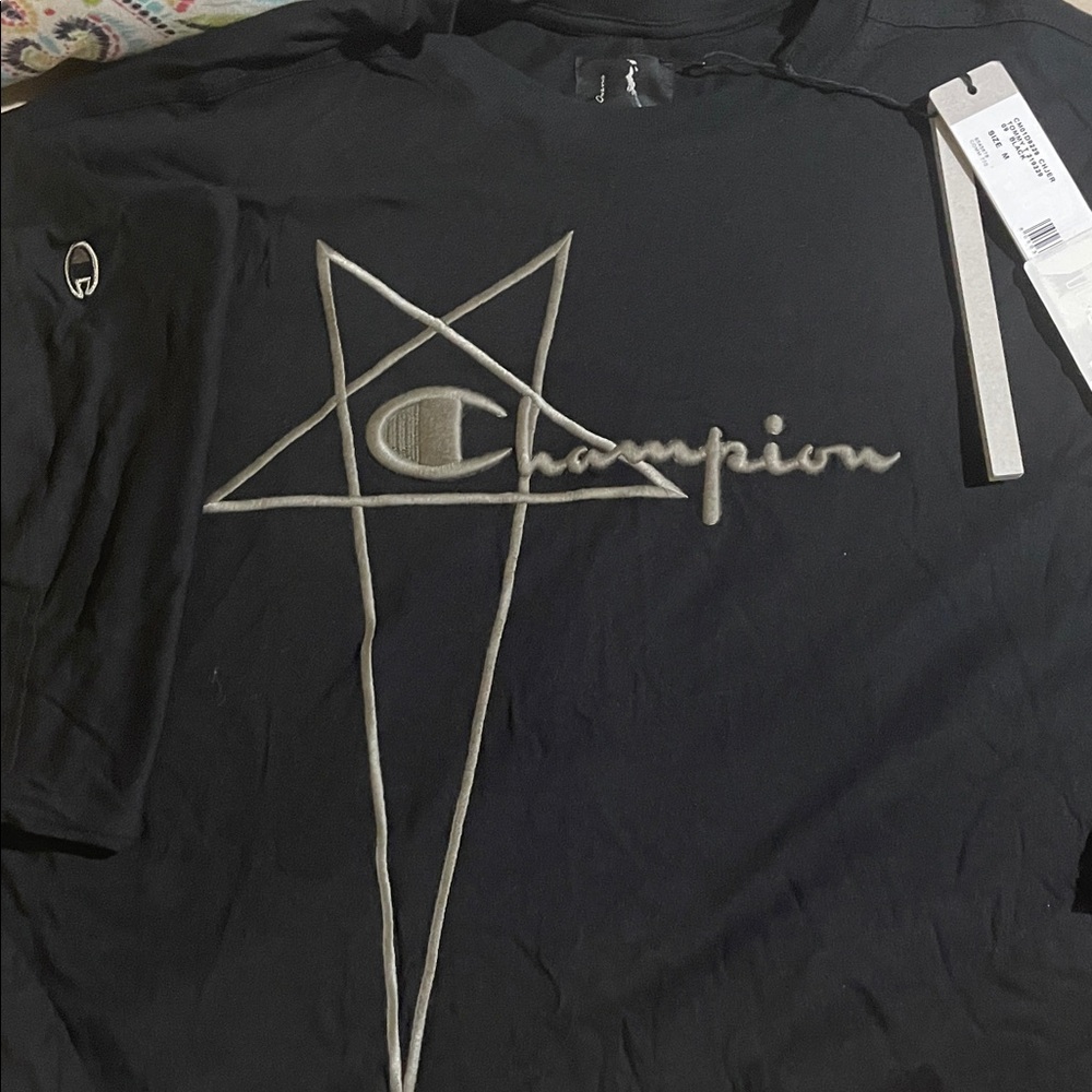 Champion Black Long Sleeve Shirt with Graphic